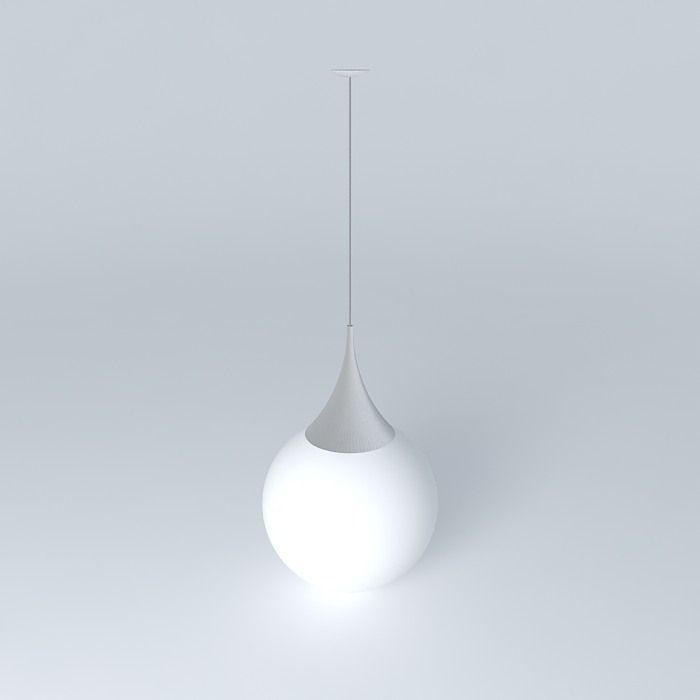 Pendant lamp ball cone Free 3D model_2