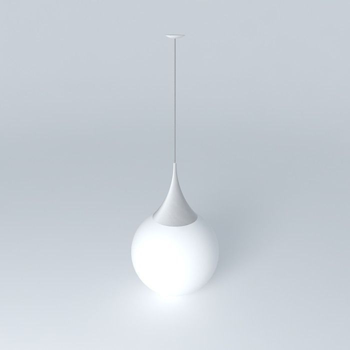 Pendant lamp ball cone Free 3D model_1