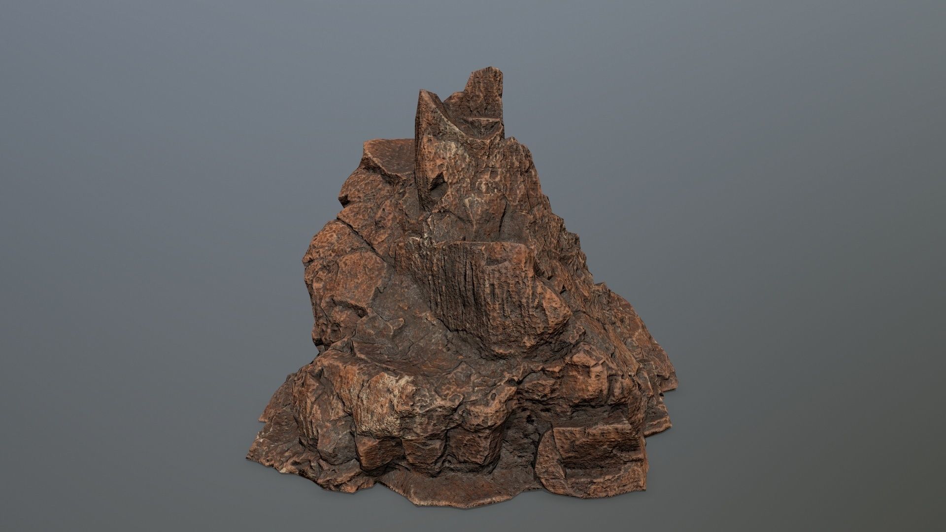 desert rocks set Low-poly 3D model_3