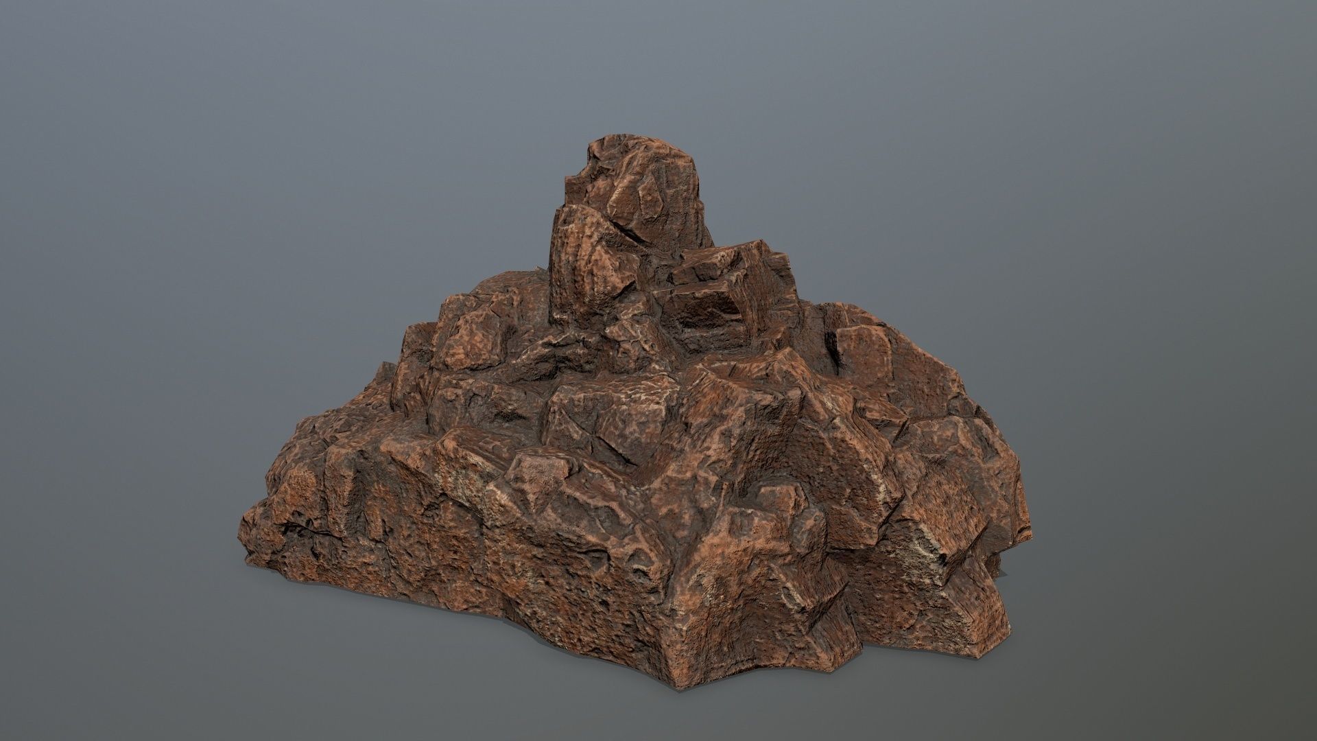 desert rocks set Low-poly 3D model_6