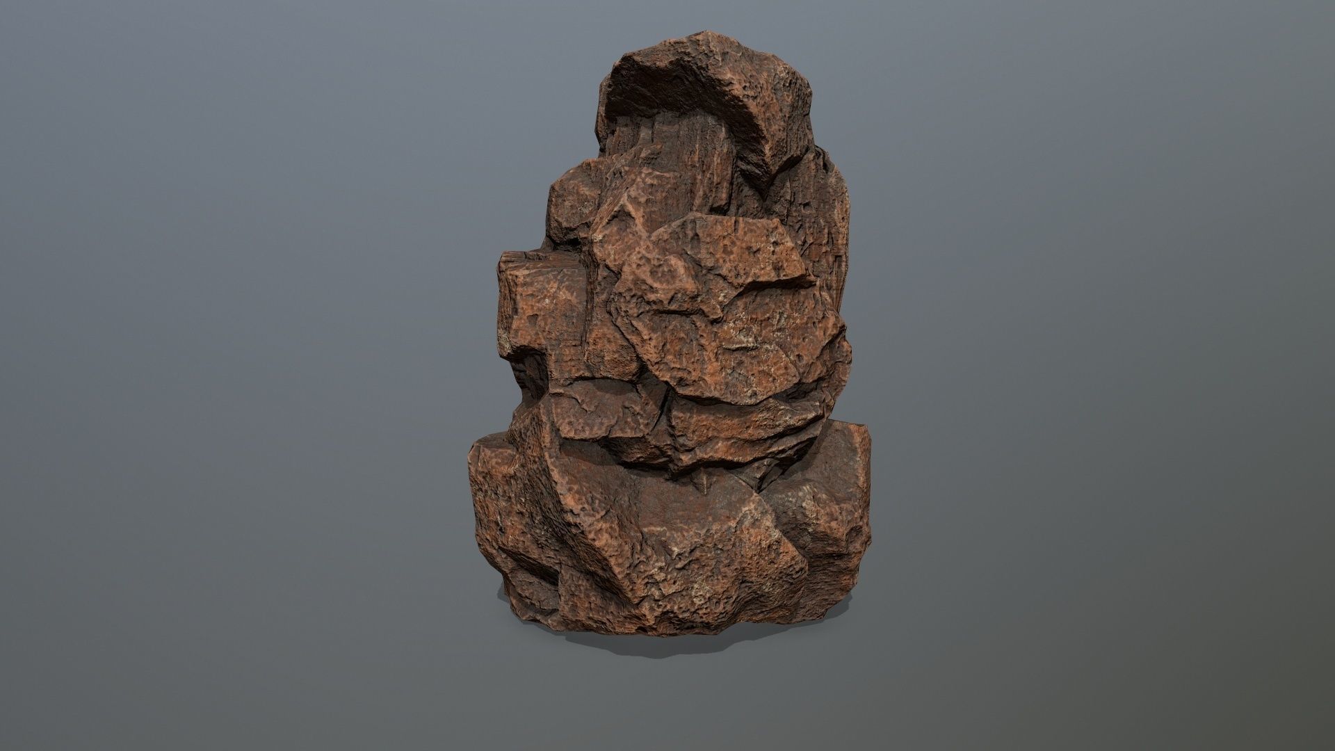 desert rocks set Low-poly 3D model_11
