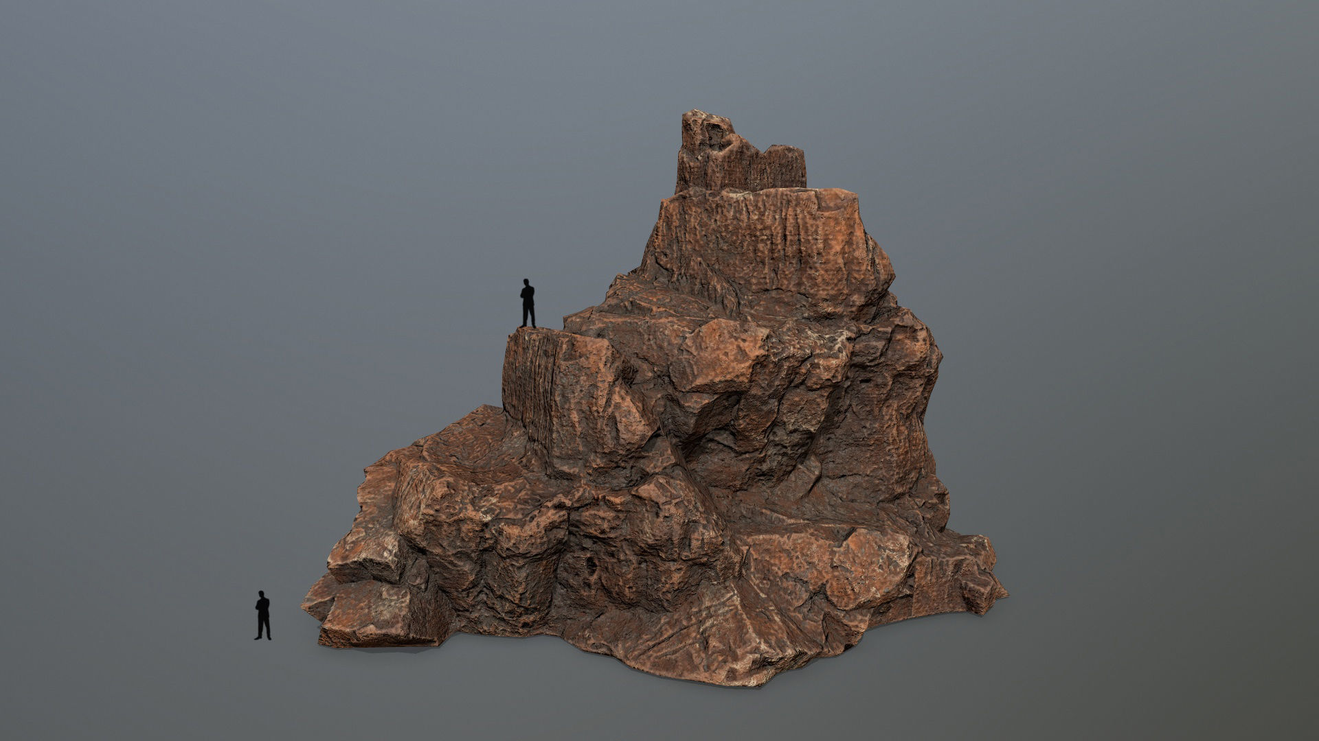 desert rocks set Low-poly 3D model_1