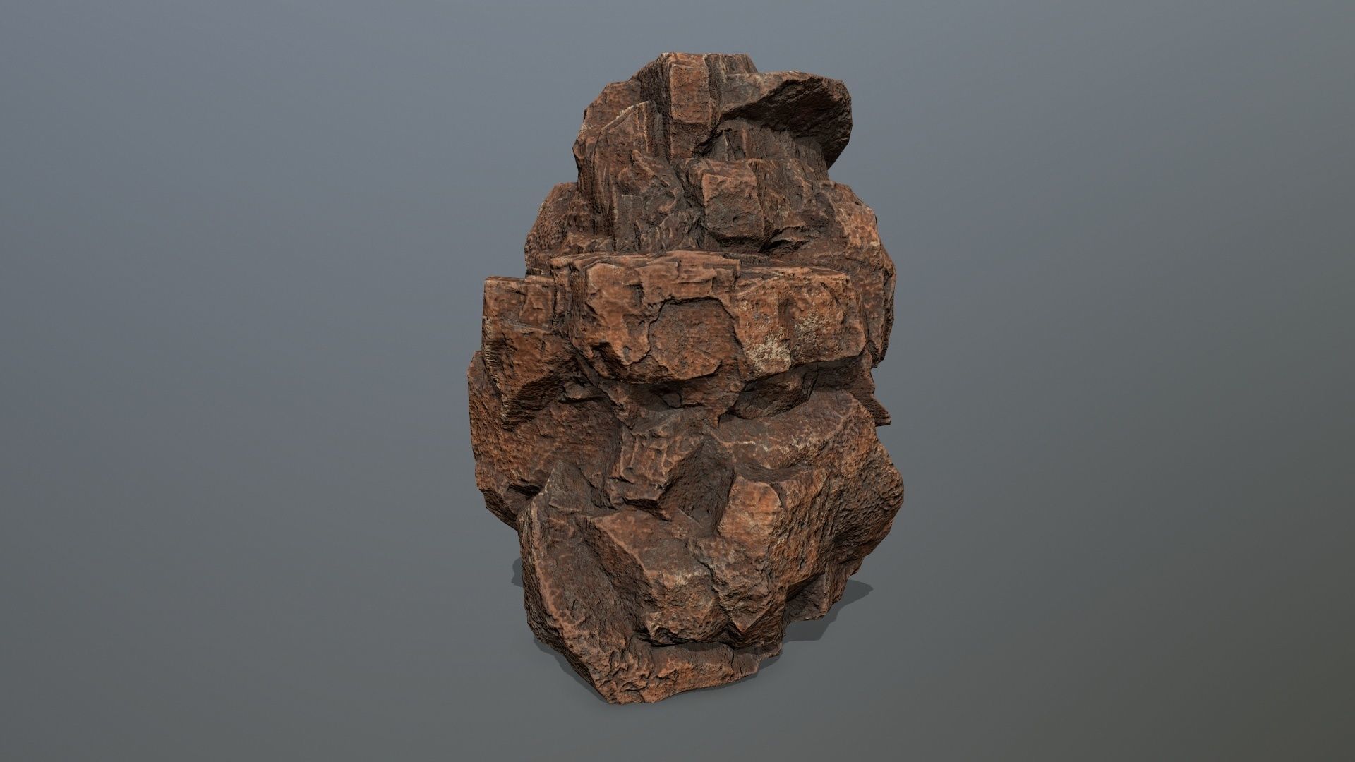 desert rocks set Low-poly 3D model_10