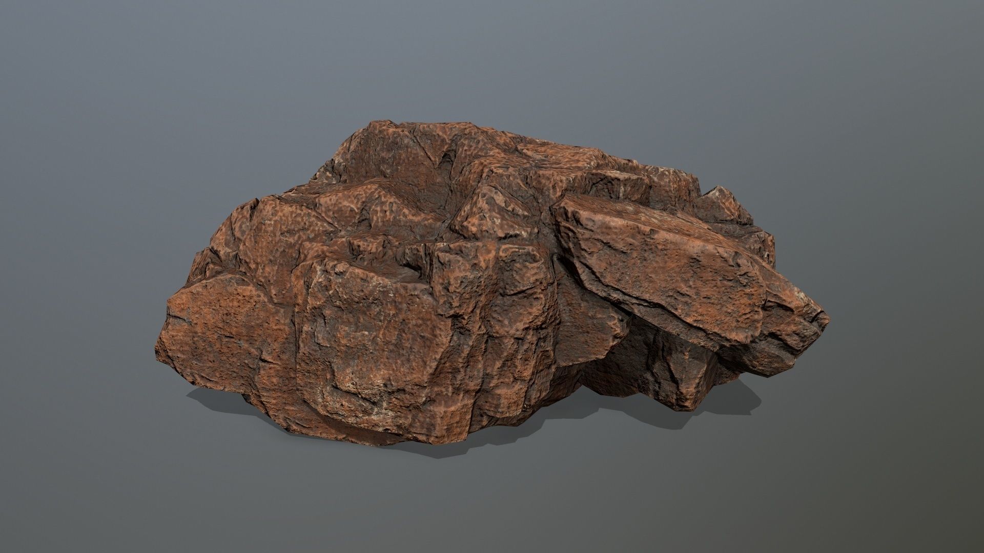 desert rocks set Low-poly 3D model_16