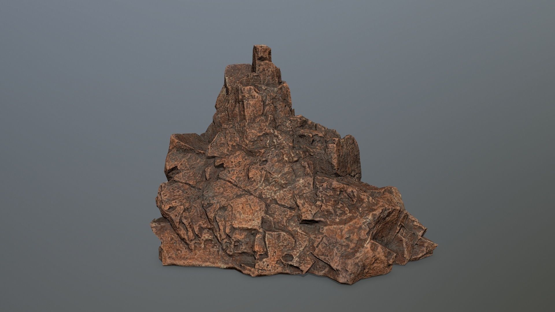 desert rocks set Low-poly 3D model_2