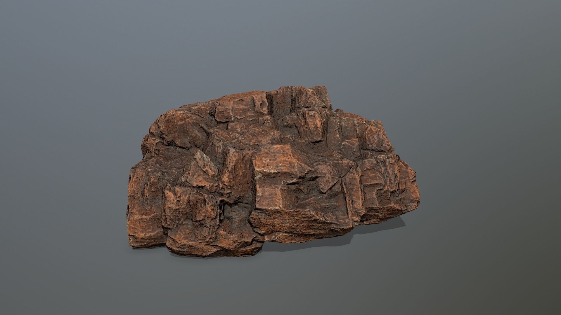 desert rocks set Low-poly 3D model_17