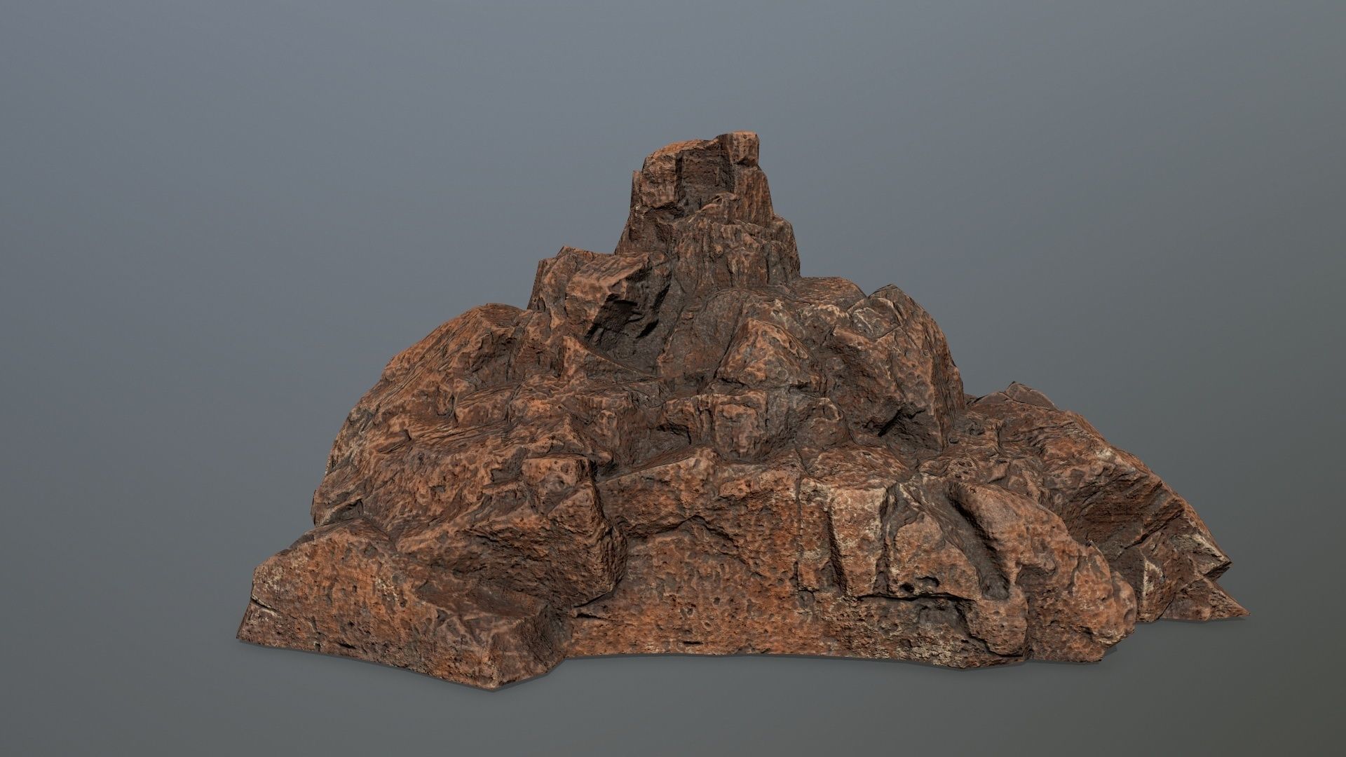 desert rocks set Low-poly 3D model_4