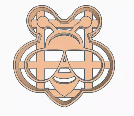 Bee Cookie Cutter 3D print model_0
