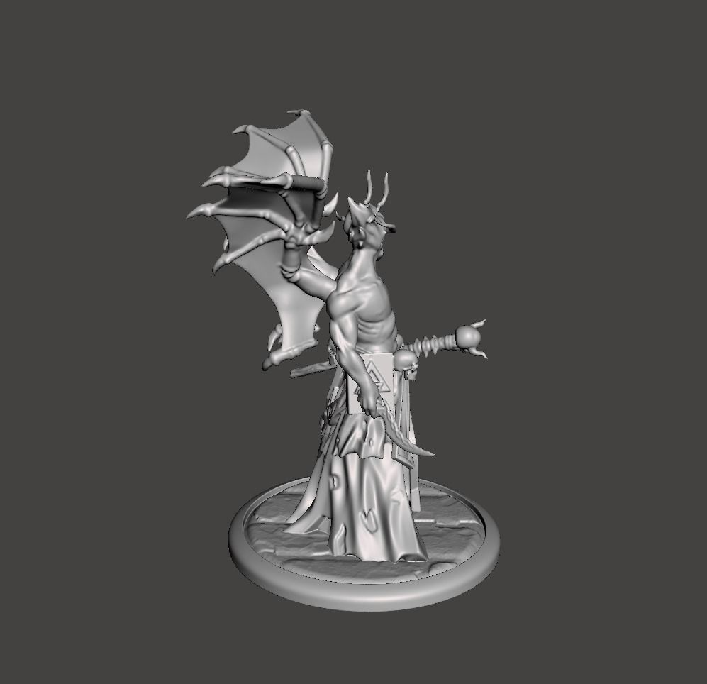 Demon mage  Sorcerer  print 3d 3D model_2