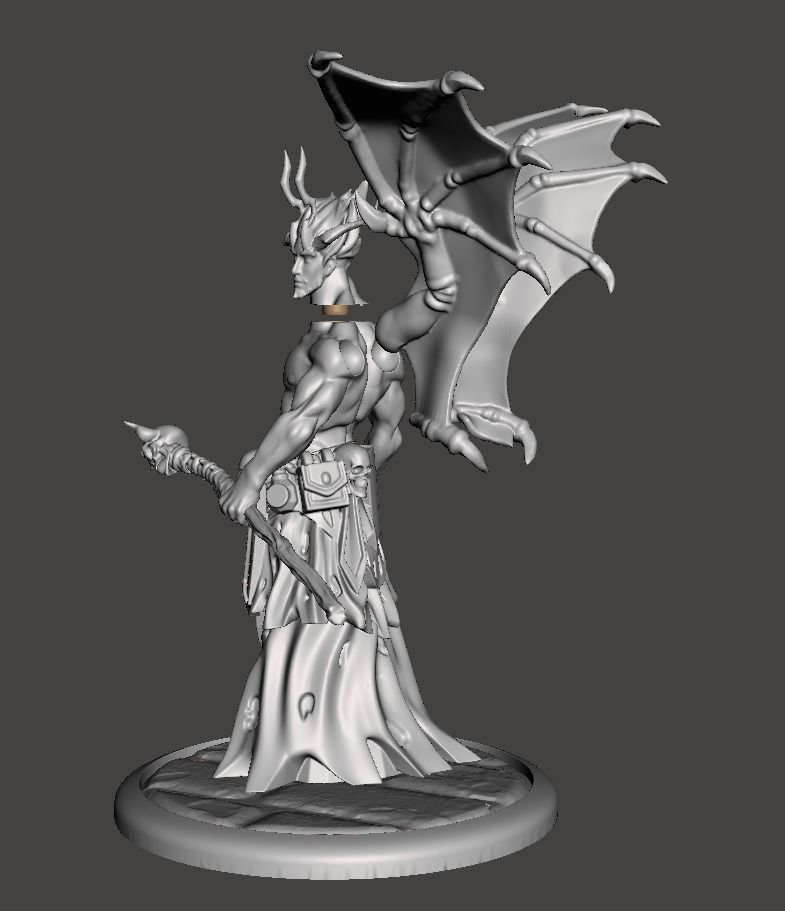 Demon mage  Sorcerer  print 3d 3D model_1