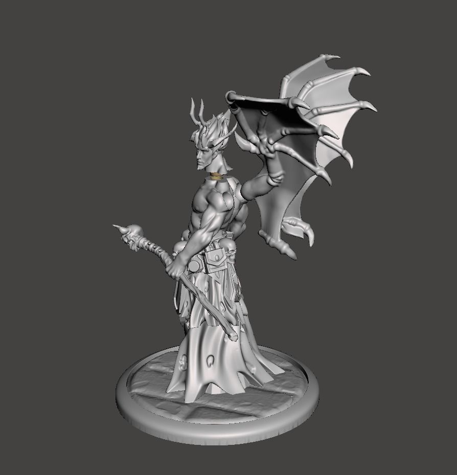 Demon mage  Sorcerer  print 3d 3D model_4