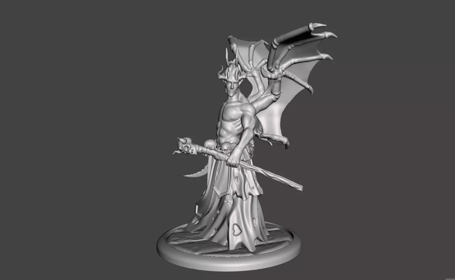 Demon mage  Sorcerer  print 3d 3D model_0