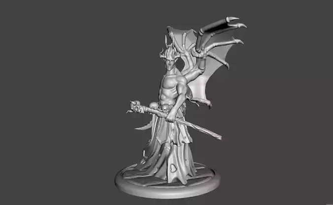 Demon mage  Sorcerer  print 3d