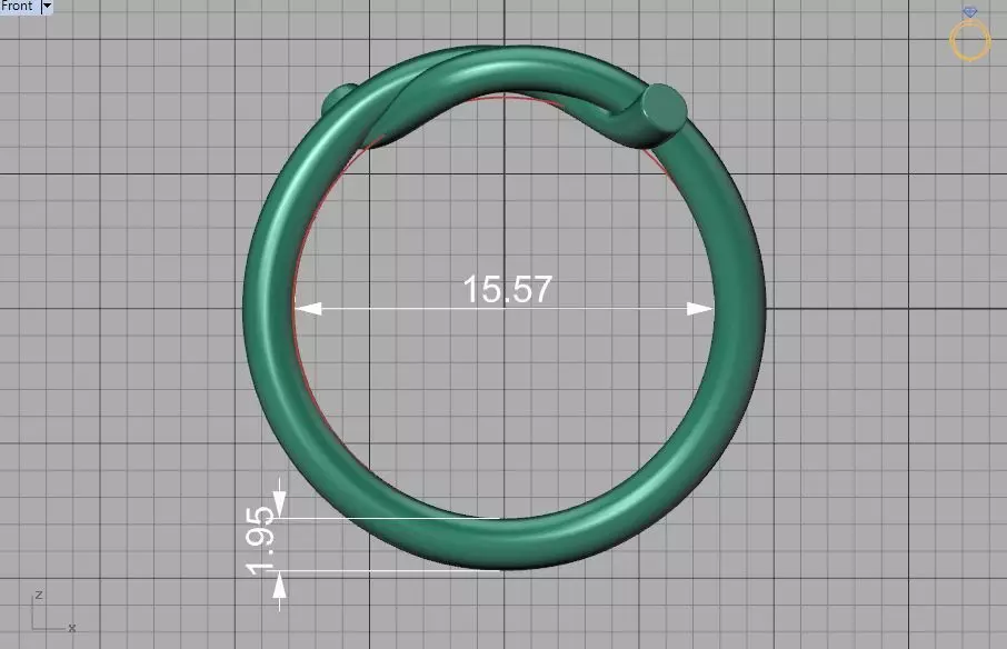 Classic Knot ring printable 3d model 3D print model_20