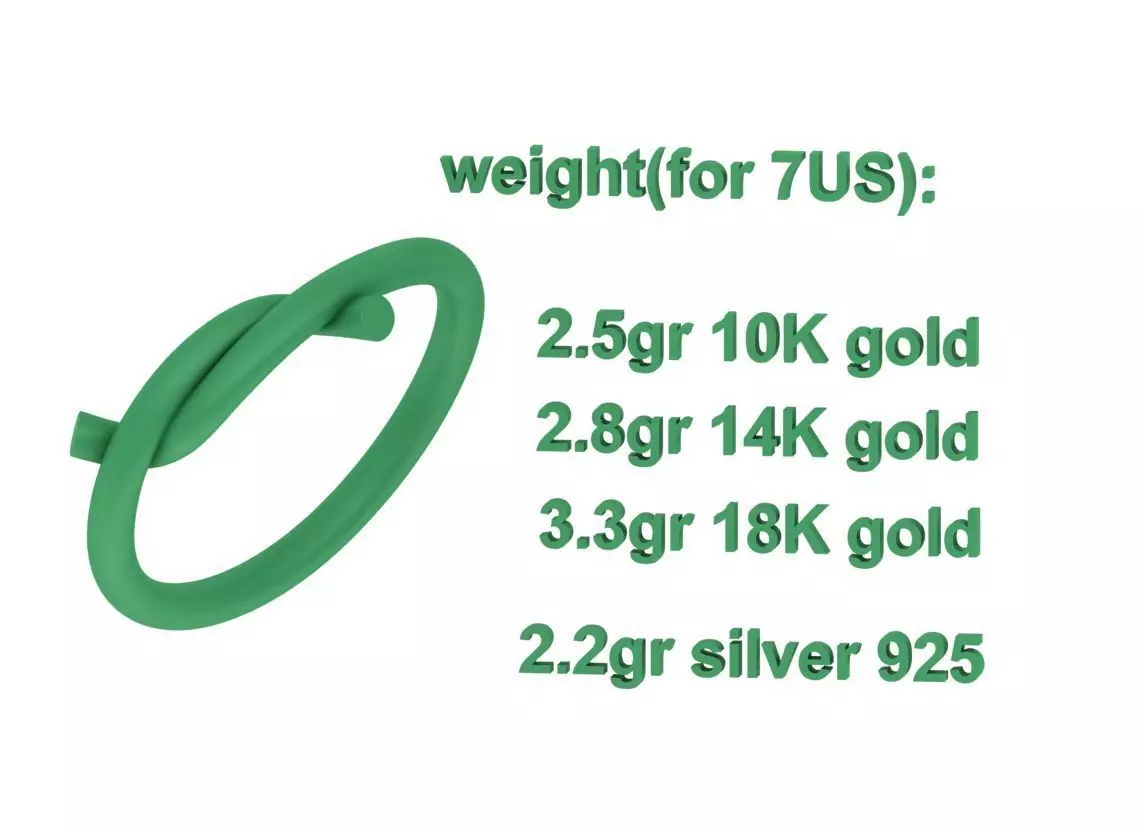 Classic Knot ring printable 3d model 3D print model_6