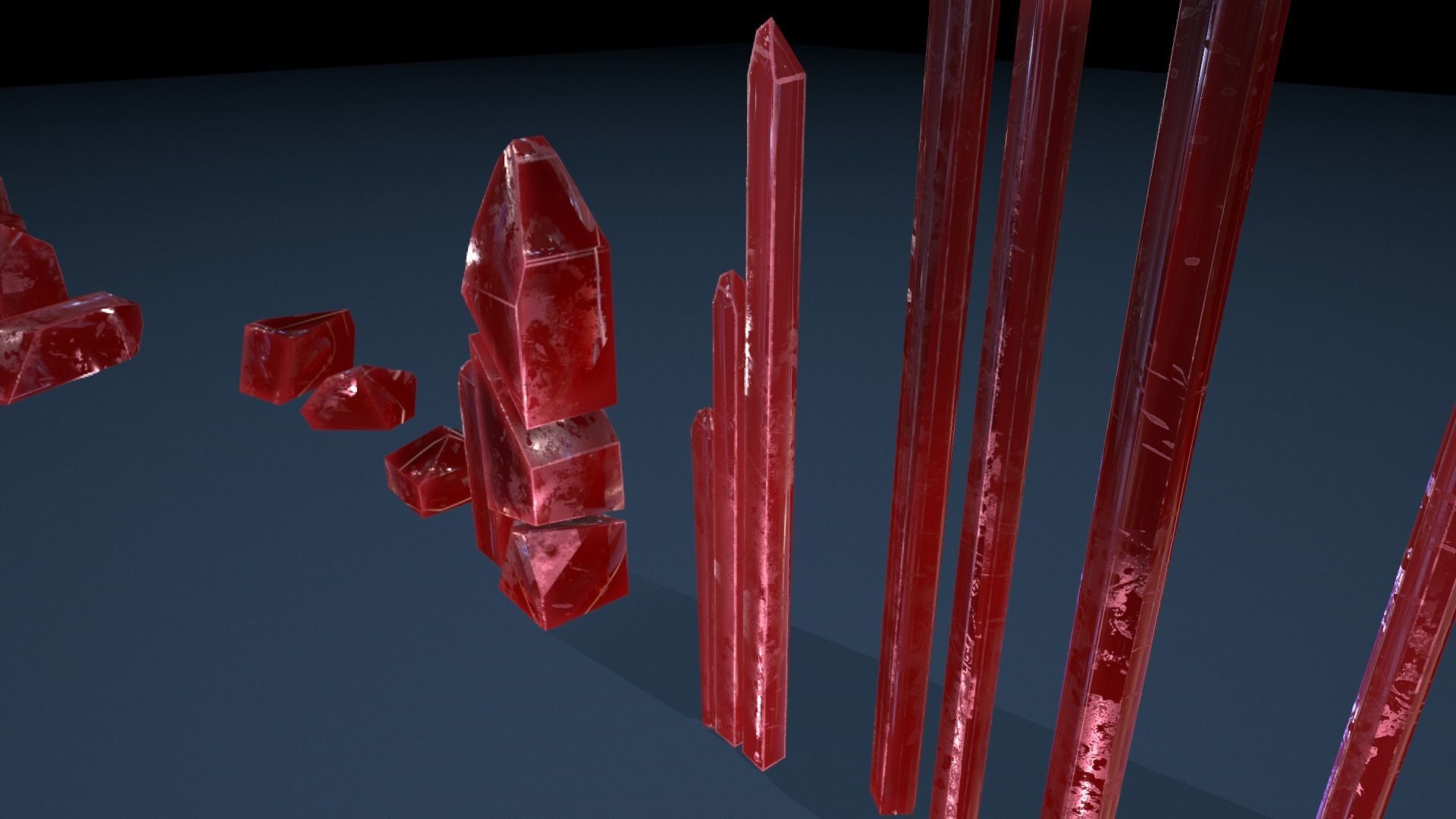 21 mineral pack Red Low-poly 3D model_9
