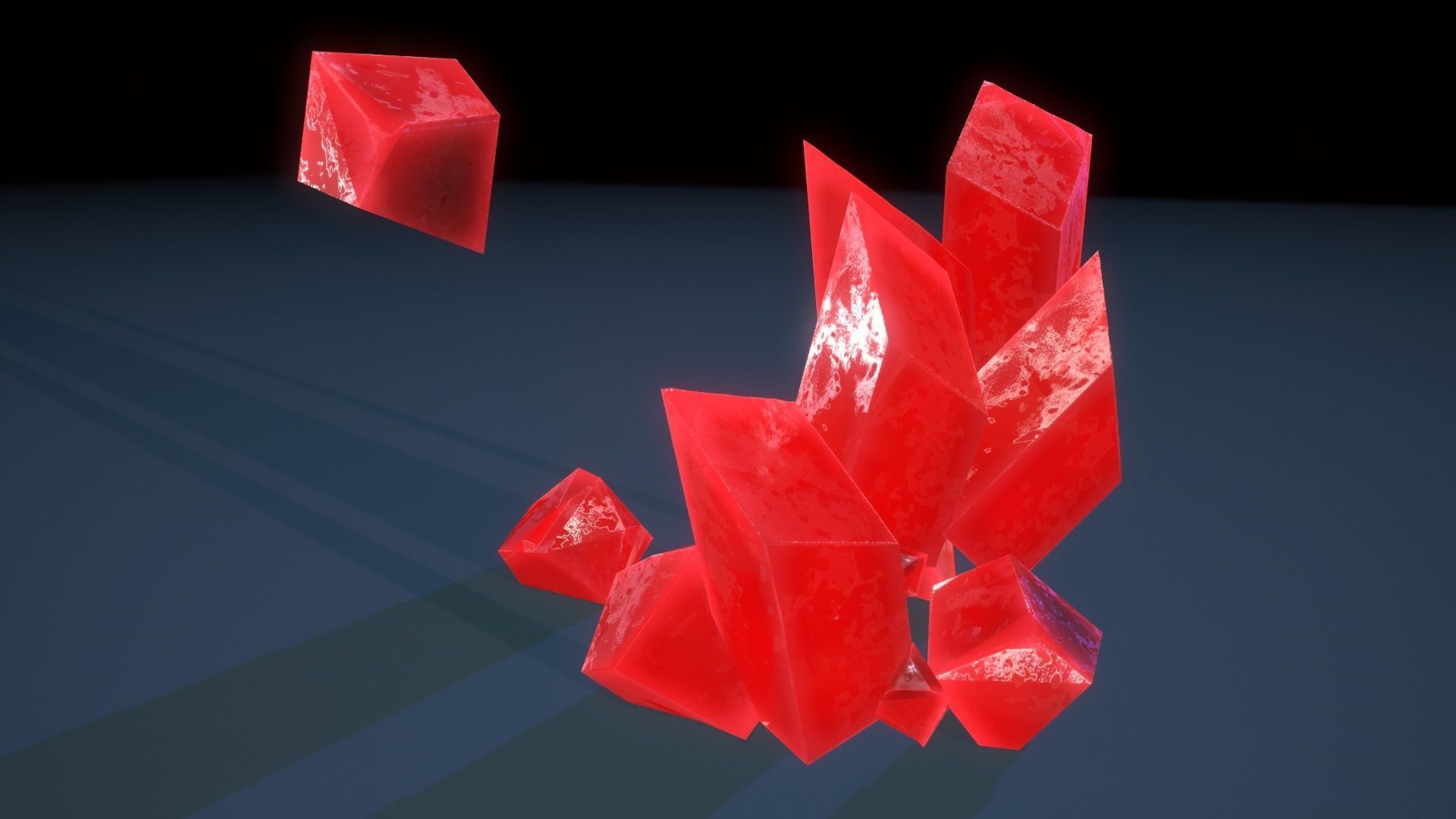 21 mineral pack Red Low-poly 3D model_6