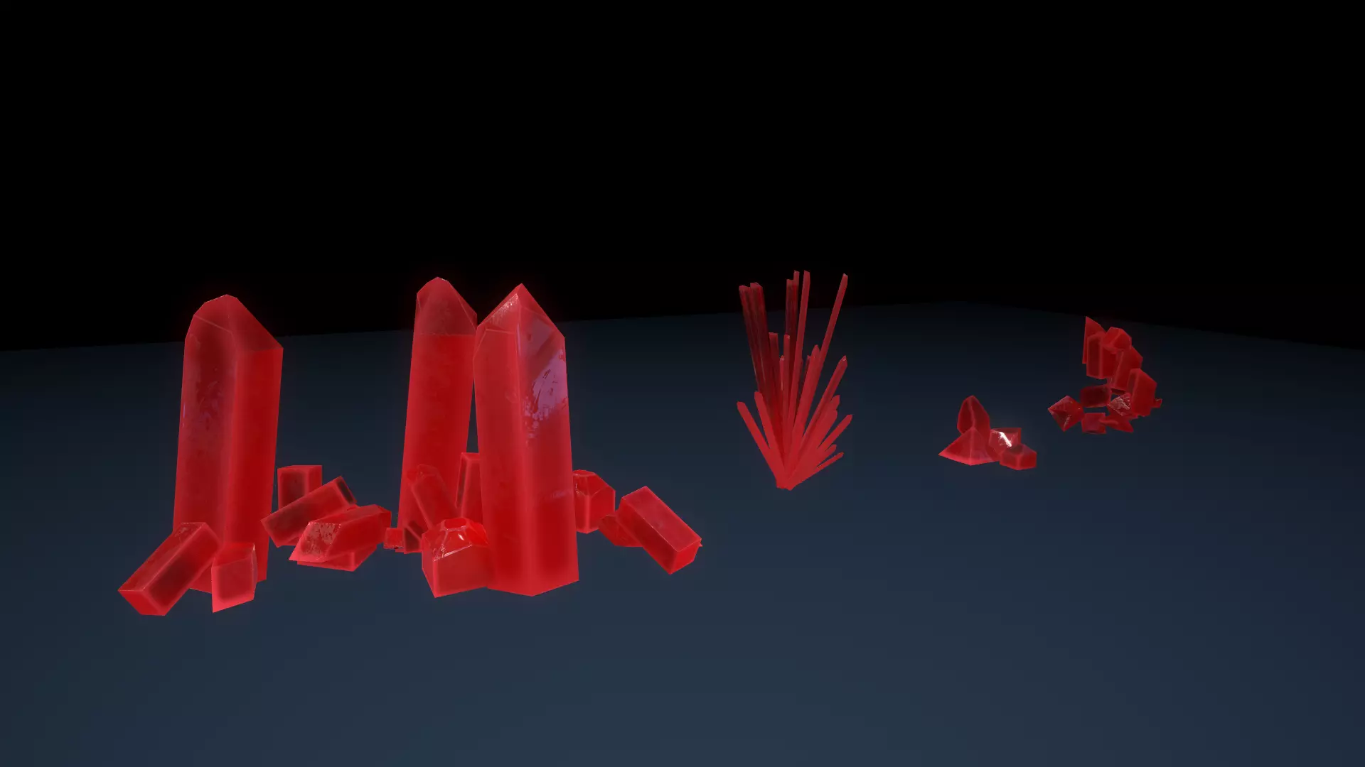 21 mineral pack Red Low-poly 3D model_0