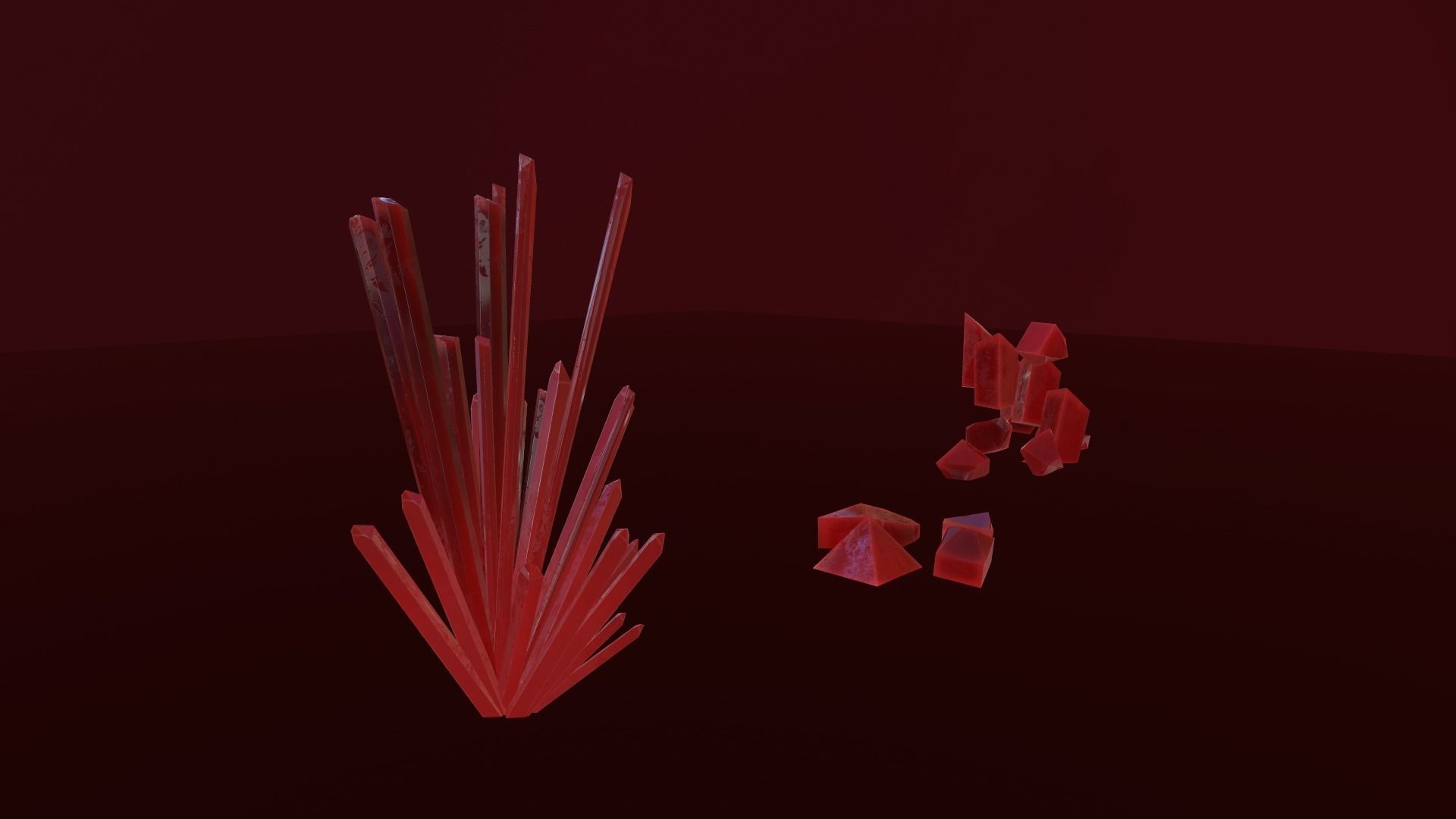 21 mineral pack Red Low-poly 3D model_12