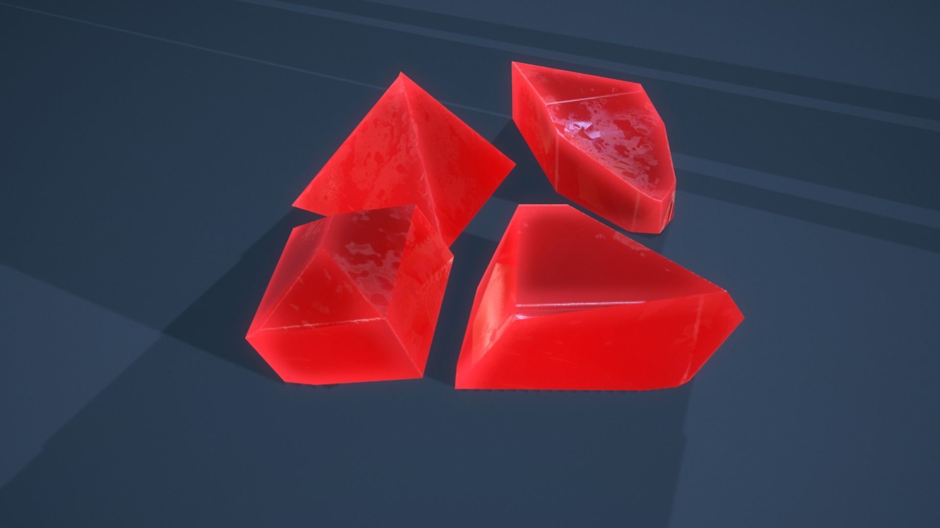 21 mineral pack Red Low-poly 3D model_7