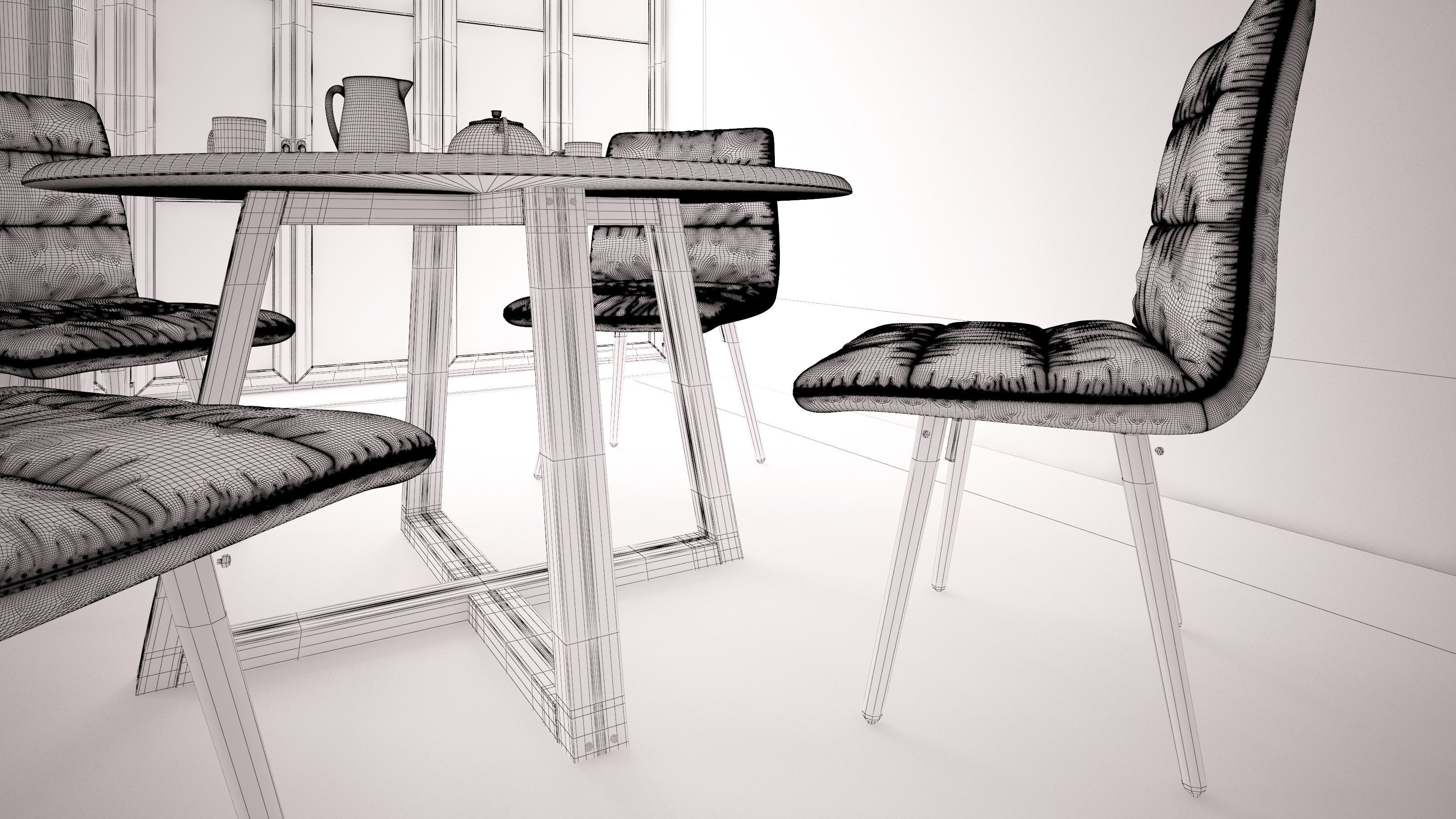 Home and Restaurant - The Dining Table 10 3D model_3