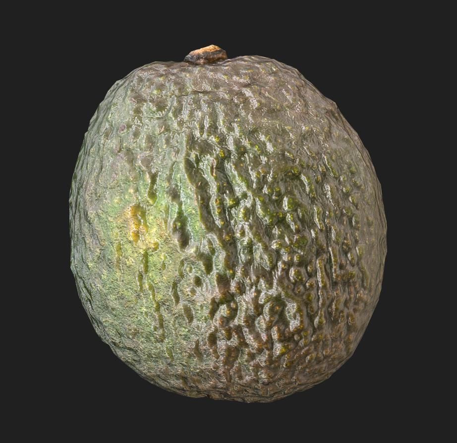 Avocado guava Low-poly 3D model_1