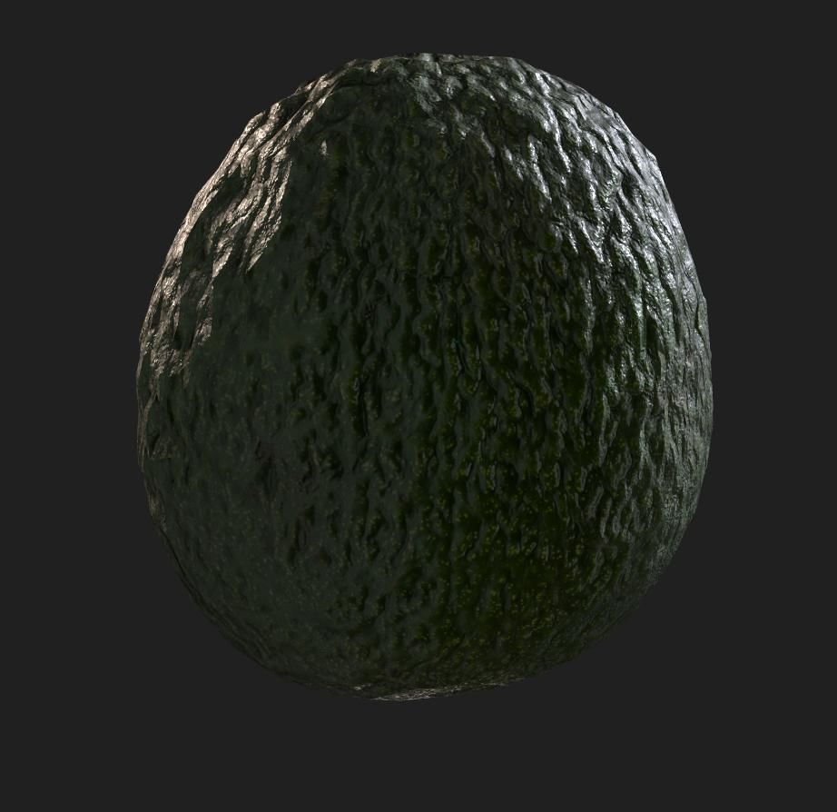 Avocado guava Low-poly 3D model_3