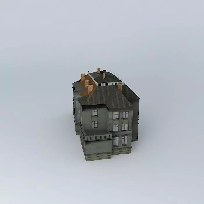 Old house in industrial district Free 3D model