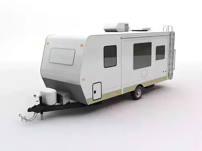 Travel Trailer Toy Hauler 1-Axle 3D model