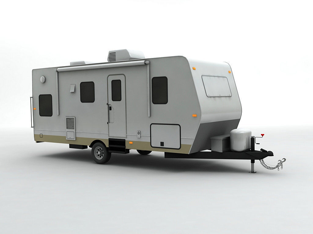 Travel Trailer Toy Hauler 1-Axle 3D model_3