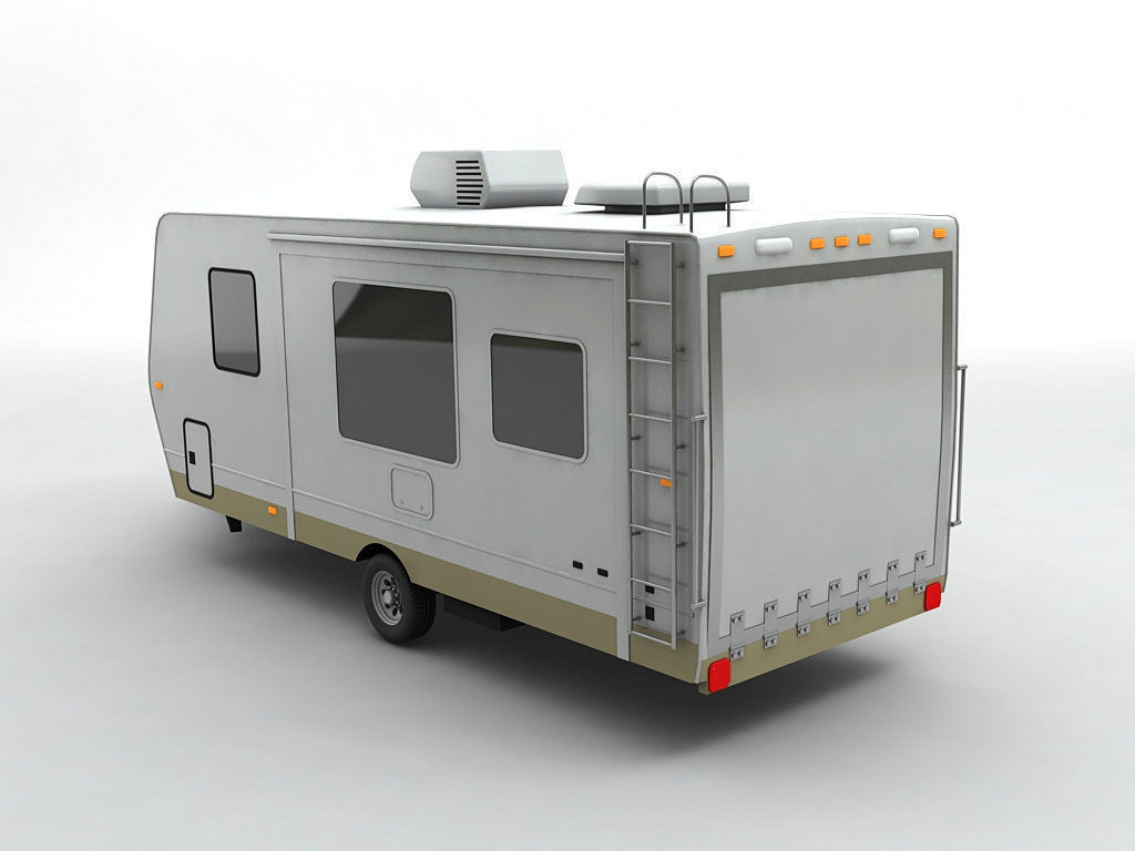 Travel Trailer Toy Hauler 1-Axle 3D model_2