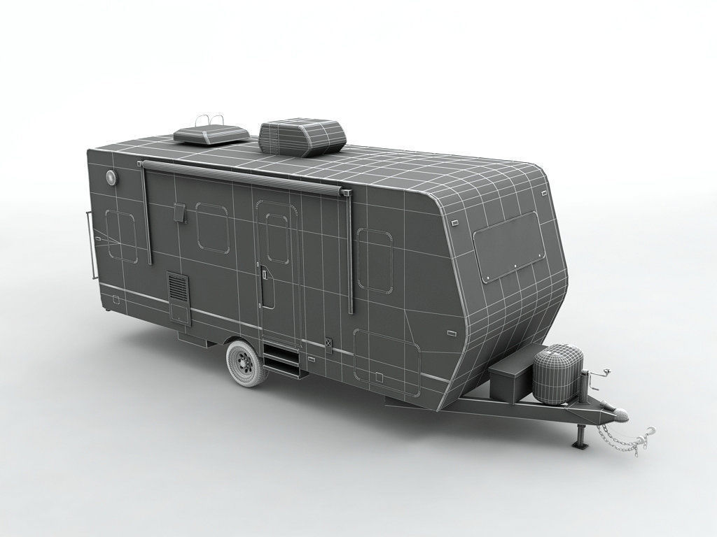 Travel Trailer Toy Hauler 1-Axle 3D model_5