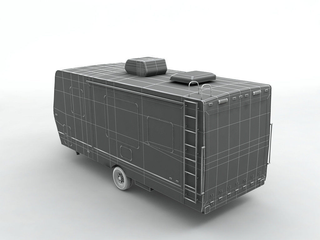 Travel Trailer Toy Hauler 1-Axle 3D model_6