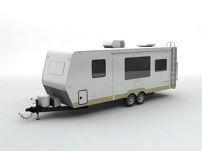Travel Trailer Toy Hauler 2-Axle 3D model