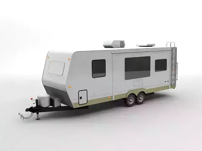 Travel Trailer Toy Hauler 2-Axle 3D model