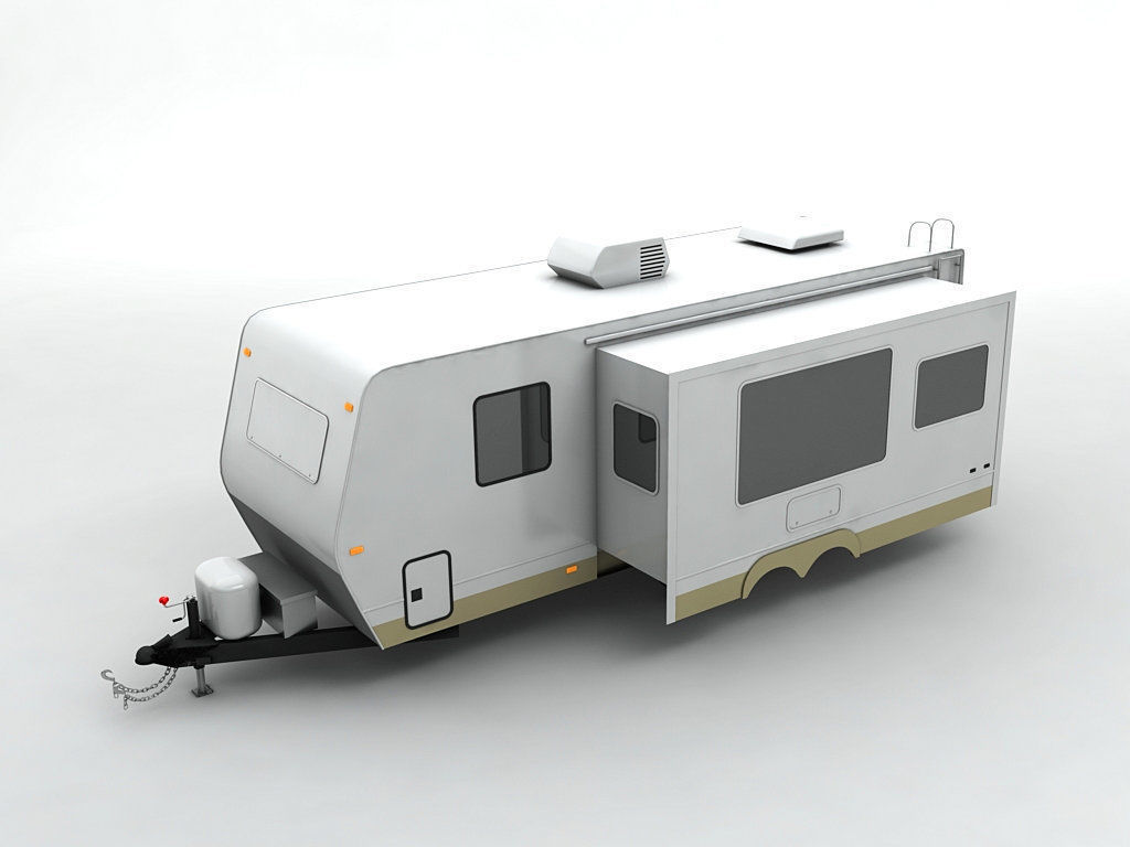 Travel Trailer Toy Hauler 2-Axle 3D model_1