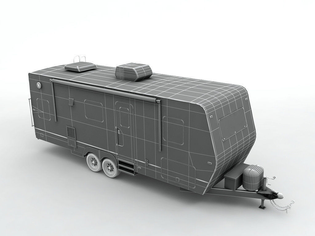 Travel Trailer Toy Hauler 2-Axle 3D model_5