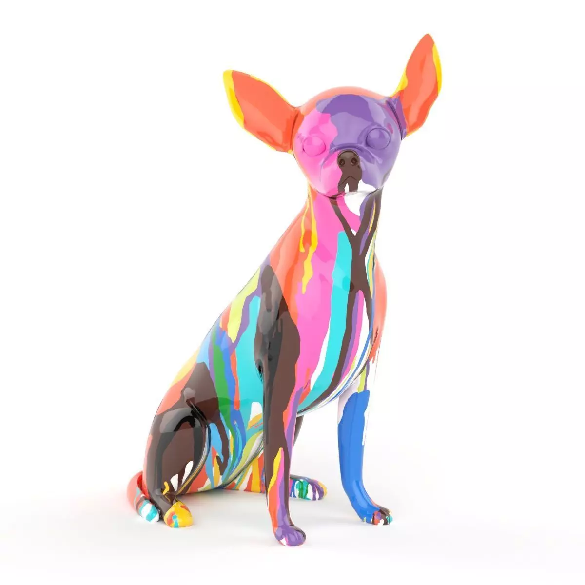 Graffiti Chihuahua 3D model_0