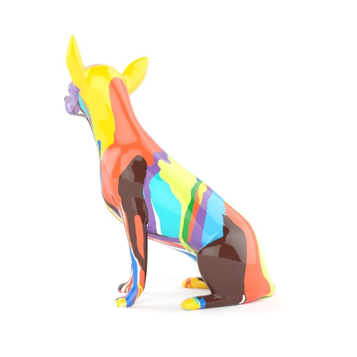Graffiti Chihuahua 3D model_6