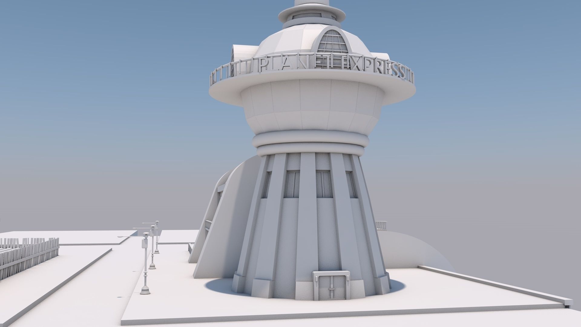 planet express futurama 3D model_1