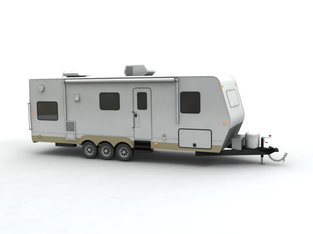 Travel Trailer Toy Hauler 3-Axle 3D model_3