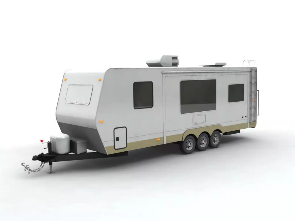 Travel Trailer Toy Hauler 3-Axle 3D model_0