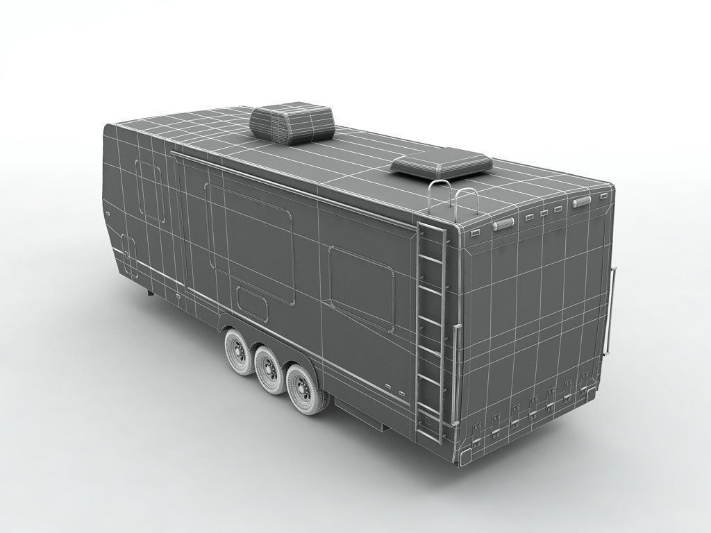 Travel Trailer Toy Hauler 3-Axle 3D model_6