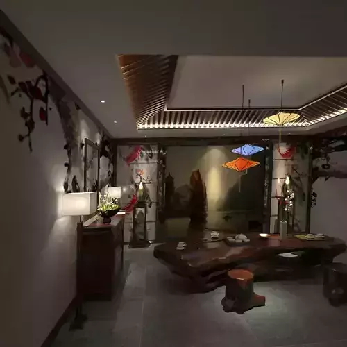 Chinese Red Lantern room