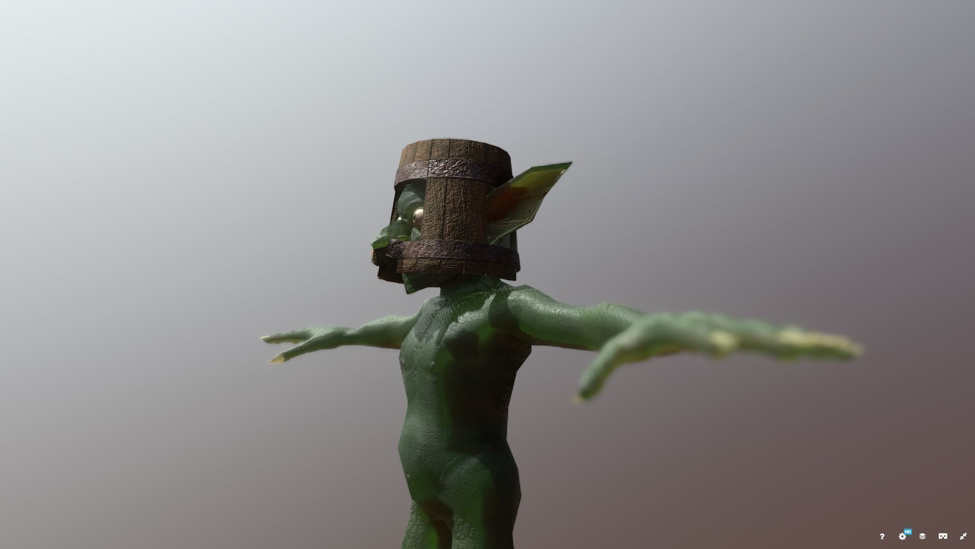 Superfuntimes Rigged Low Poly Goblin Low-poly 3D model_5