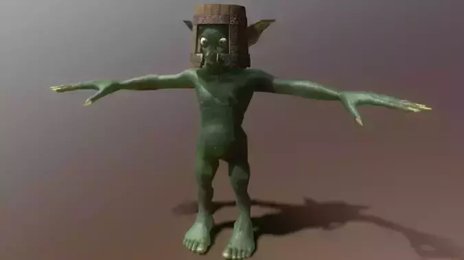 Superfuntimes Rigged Low Poly Goblin Low-poly 3D model