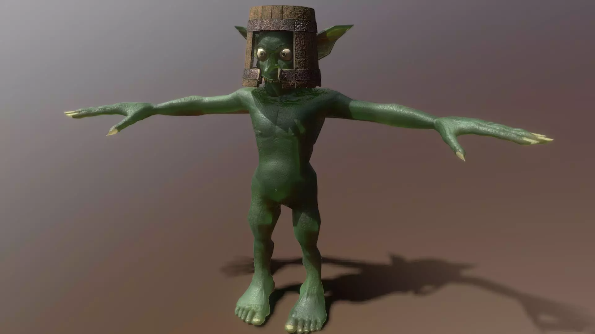Superfuntimes Rigged Low Poly Goblin Low-poly 3D model_0