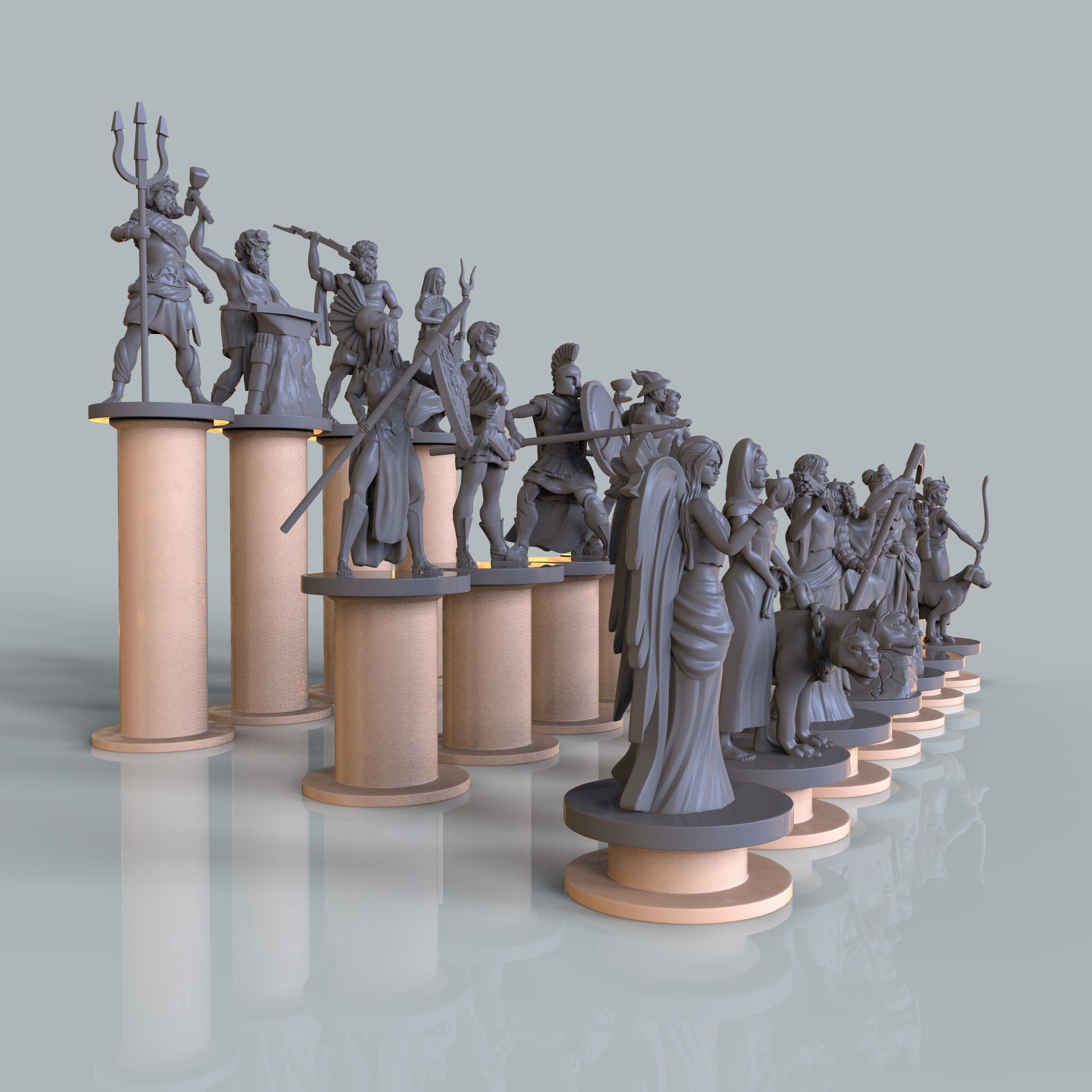 Pantheon of greek gods   3D print model_1