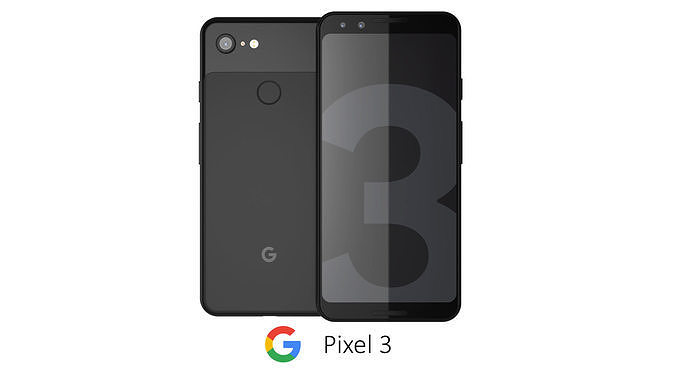 Google Pixel 3 Black 3D model