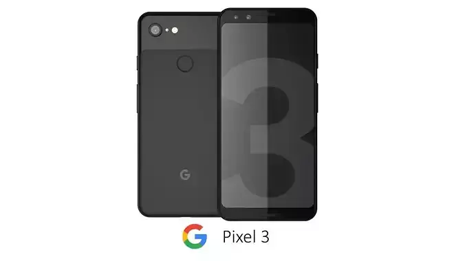 Google Pixel 3 Black 3D model